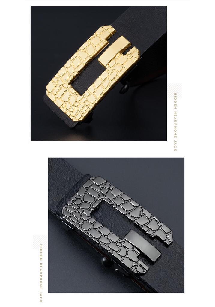 Men's Trendy Casual Leather Belt with Automatic Buckle