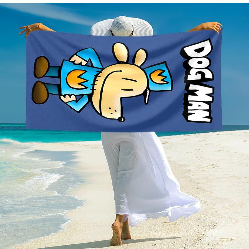 1pc DogMan1 Beach Towel, Comfortable and Thick, and Swimming/Bath/Picnic/Camping Towel, Suitable for Seaside Beaches