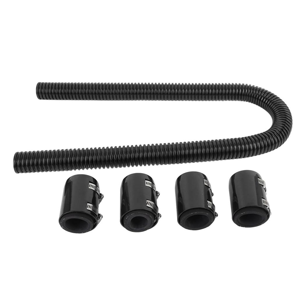 Radiator Flexible Coolant Water Hose Kit with Cap Clamp Stainless Steel 48 Inch Universal Engine Cooling Water Hose Kit