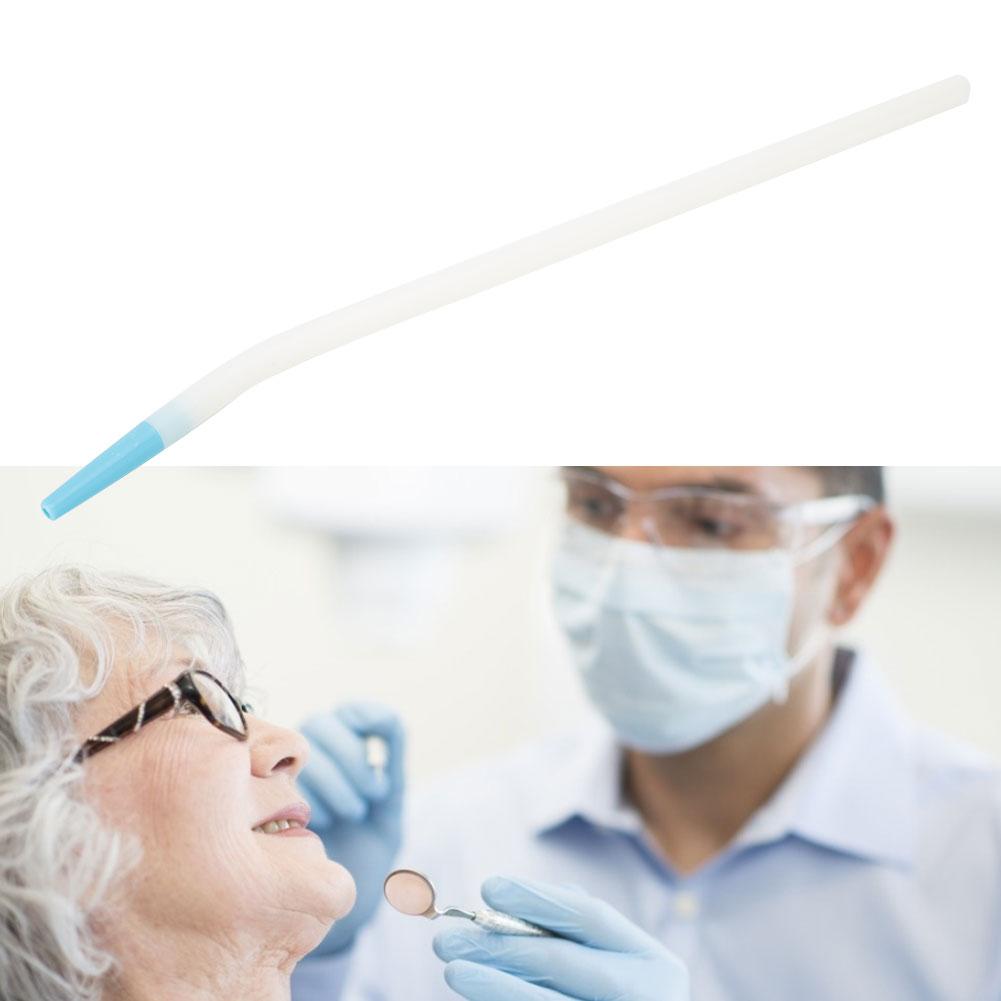 25pcs   Bag Dental Implants Surgical Bends Pipe Oral Surgery Curved Elbow Suction Straw Aspirator Tube Dentist Tool
