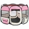 VidaXL Parc Pliable pour Chien avec Sac de Transport Rose 90x90x58 cm Enclos 171009