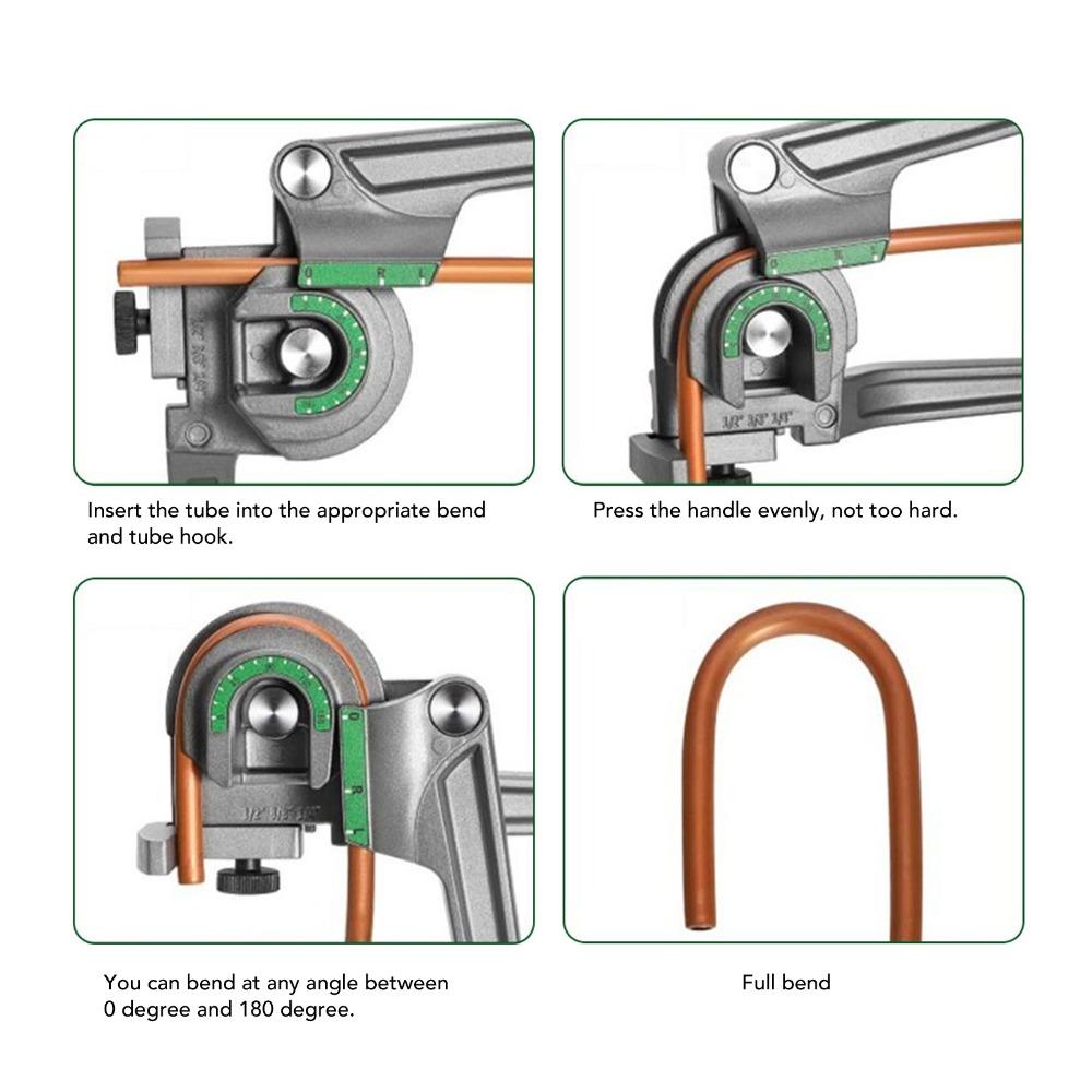 Tools 3 In 1 Tubing Bender Aluminum 267mm Pipe Bender Tube Bender Brake Line Bending