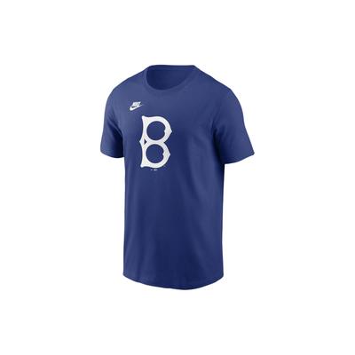 X MLB Collaboration Letter Logo Print Round Neck Short Sleeve T-Shirt Men Tops Blue N1994EWKB-UTY