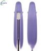 700g Alta Qualità 59" 150cm Lunga Dritta Parrucca Cosplay Con Frangia Biondo Marrone Rosso Verde Blu Resistente al Calore Colori Capelli Parrucche Anime