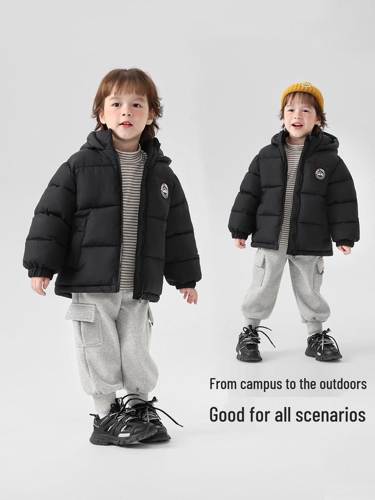 2025 Herbst/Winter Europäische Jungen Baumwoll-Steppjacke - Neuer Stil für Kleinkinder und Kinder