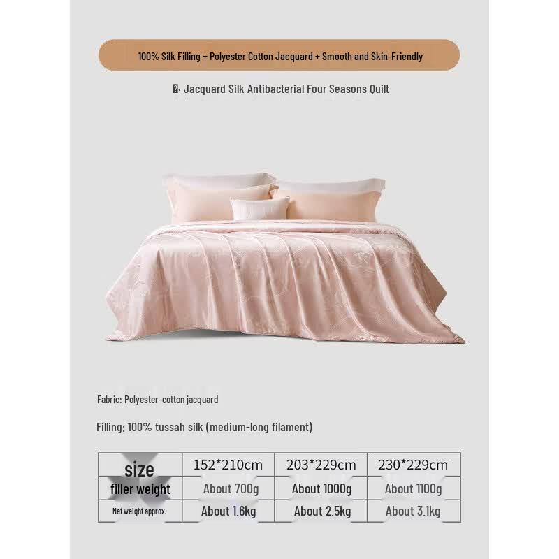 Fuanna 100% Class A Antibacterial Mulberry Silk Quilt