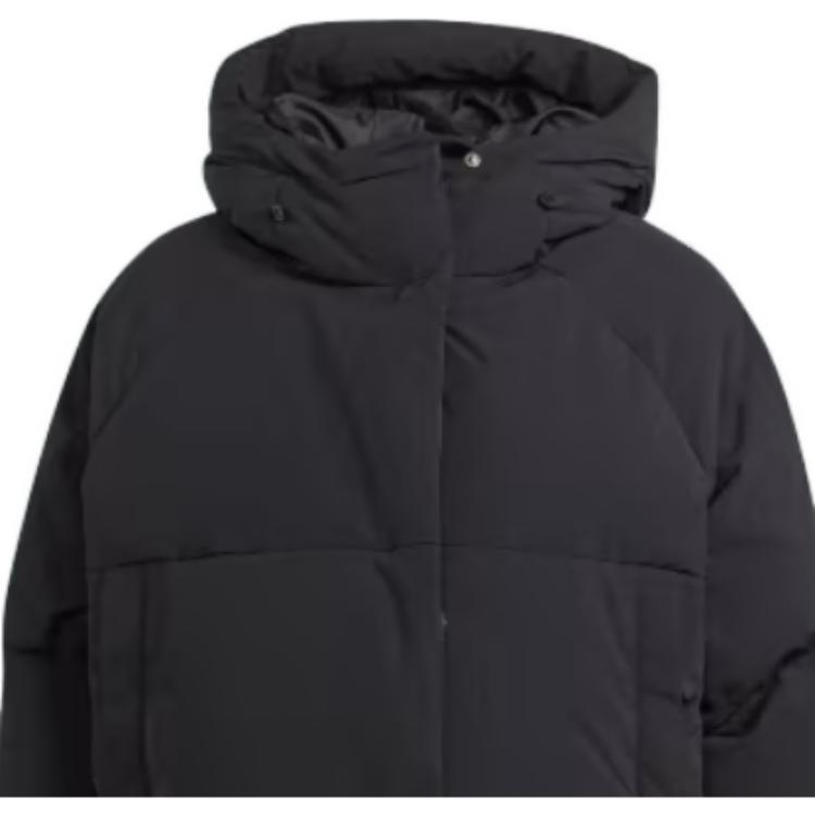adidas 530 Plain Long Sleeve Hooded Down Jacket Women Jacket Black IK3159
