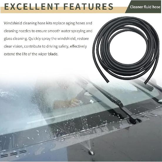 30 PCS Car Windshield Washer Hose Kit, 13.1Ft Washer Fluid Hose & T-Type Y-Type I-Type Hose Connector, Connect Water Pump And Nozzle Mounting Kit,