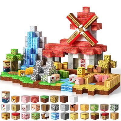 Magnetic Building Blocks Farm For Kids Boys Girls Ages 3+ Magnet Cube Set STEM Montessori Sensory Toy