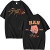 Q Version Stray Kids Combination Peripheral Printing Summer Short-Sleeved T-Shirt Pure Cotton Loose