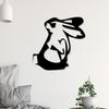 Rabbit Metal Wall Art, Weatherproof Garden Sculpture, Easter Spring Gift, Animal Decor for Outdoor Fence Backyard