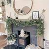 Artificial Eucalyptus Wreath Faux Green Vine Wall Hanging Garland for Indoor Outdoor Home Decor Seasons Holiday Wedding Party