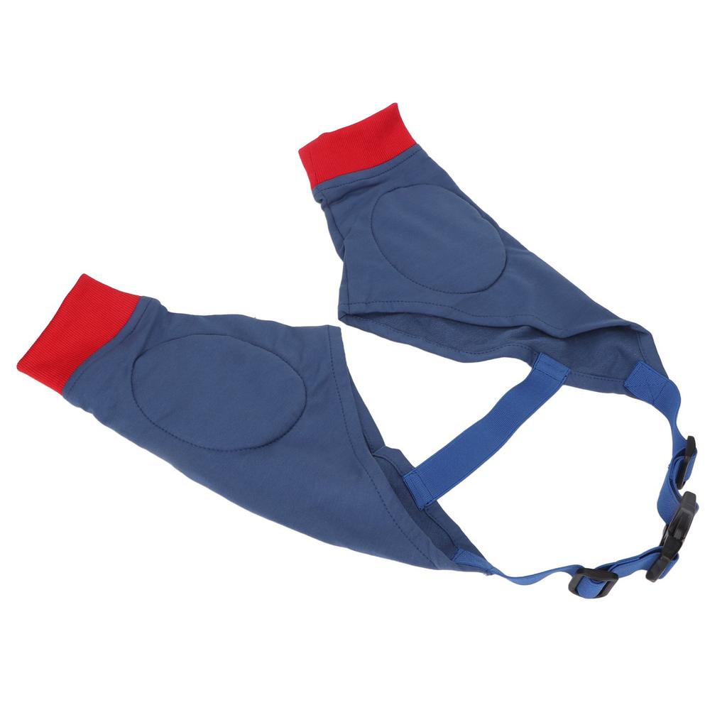 Dog Front Leg Braces Soft Padded Elastic Breathable Joint Protection Dog Recovery Sleeve Red Blue L