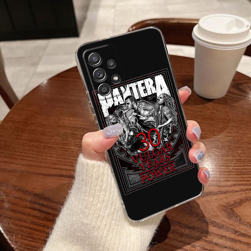 Pantera Rock Band Darrell Phone Case For Samsung Galaxy A55 A54 A52 A53 A15 A14 A13 A21S A23 A51 A34 A35 A33 A32 A72 Clear Cover