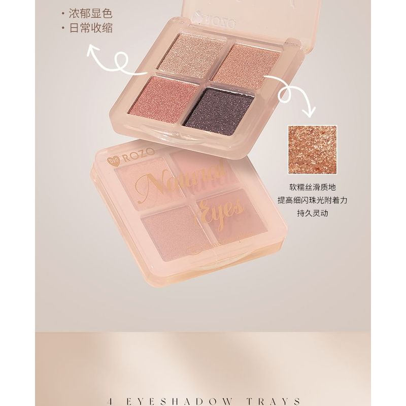 ROZO - Natural 4-Color Eyeshadow Palette - 4 Types