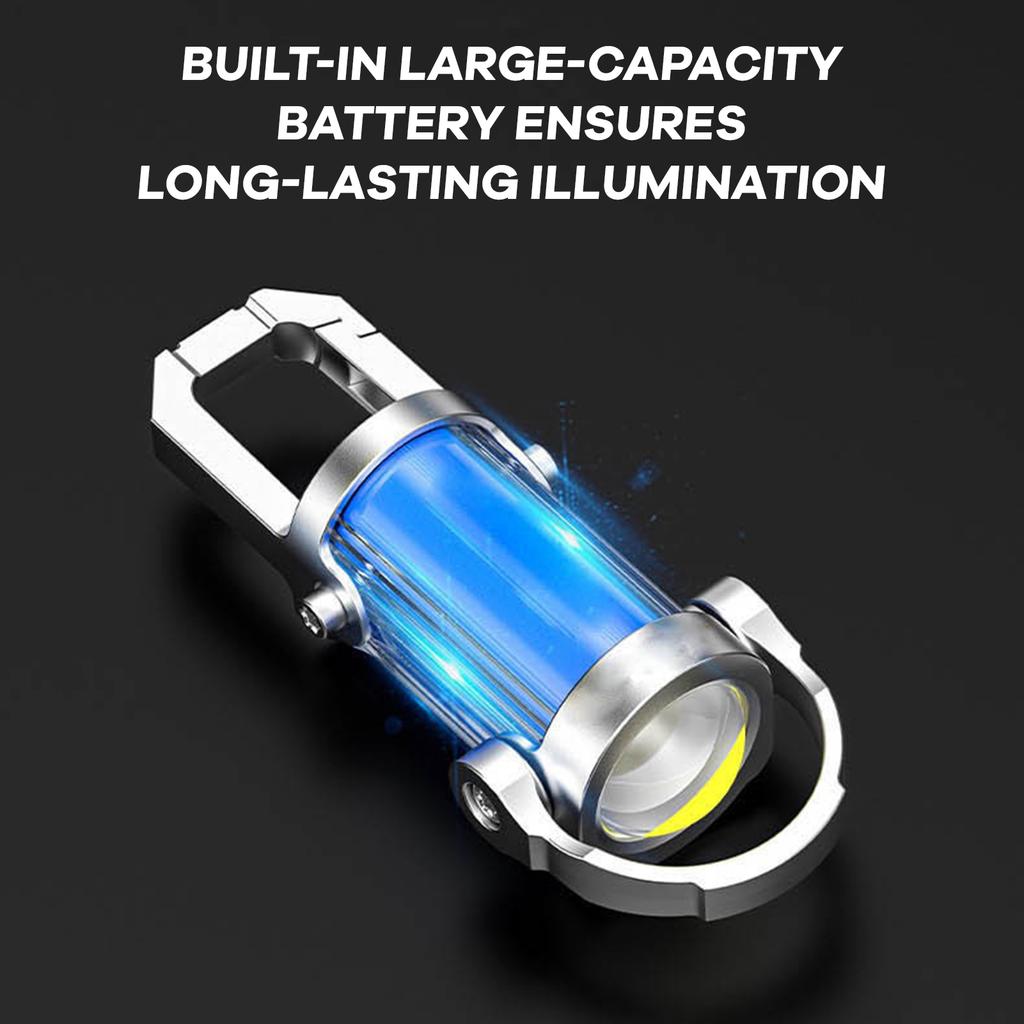 Mini Flashlight Keychain Portable Waterproof for Outdoor Camping Hiking Emergency Use Durable Plastic High-Brightness LED
