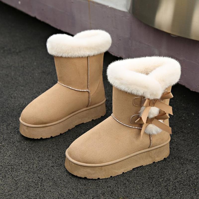 European and American winter new thick-soled velvet thickened snow boots women's cross-border warm towel short boots cotton shoes women