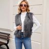 Collar Short Women's Imitation Fur Jacket, Vest Top, Artificial Fur Vest, New Product