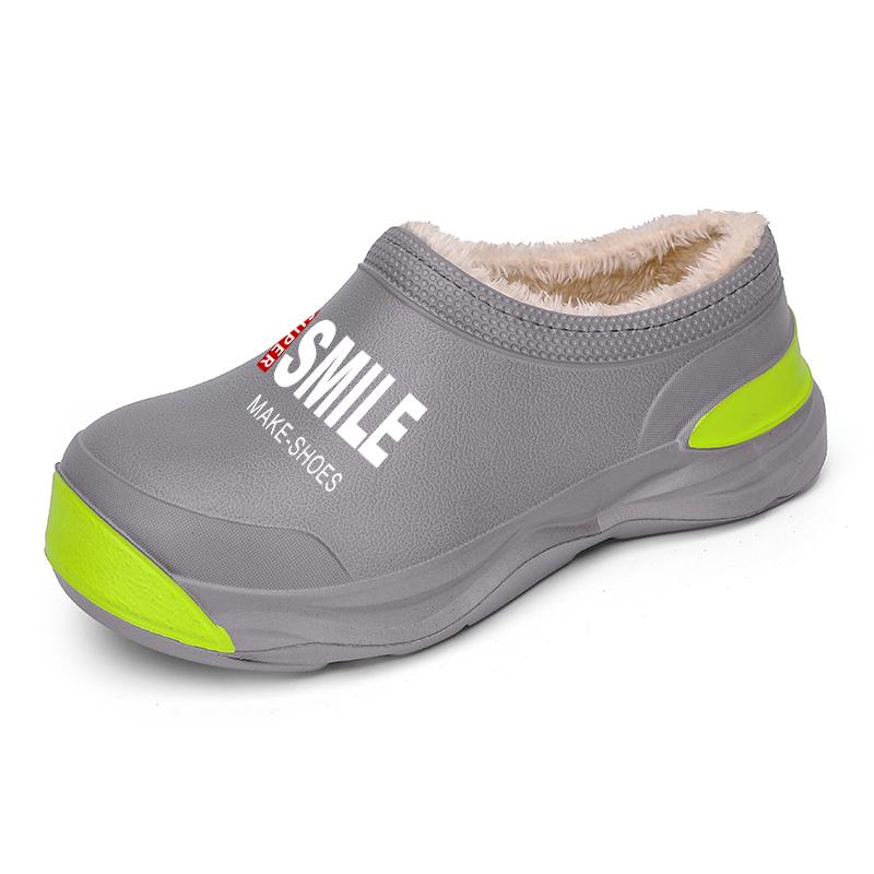 Fashion Big size men's velvet chef shoes rain shoes casual fashion waterproof, non-slip and oil-proof comfortable casual shoes