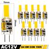 10pcs G4 LED COB Lamp Dimmable 6W 9W E14 LED Bulbs AC/DC 12V 220V Lampada G9 COB Spotlight Chandelier Lighting Replace Halogen