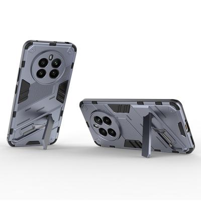 Für Realme 12 4G/12+ 5G Hülle Ständer PC+TPU Schützende Robuste Handyhülle