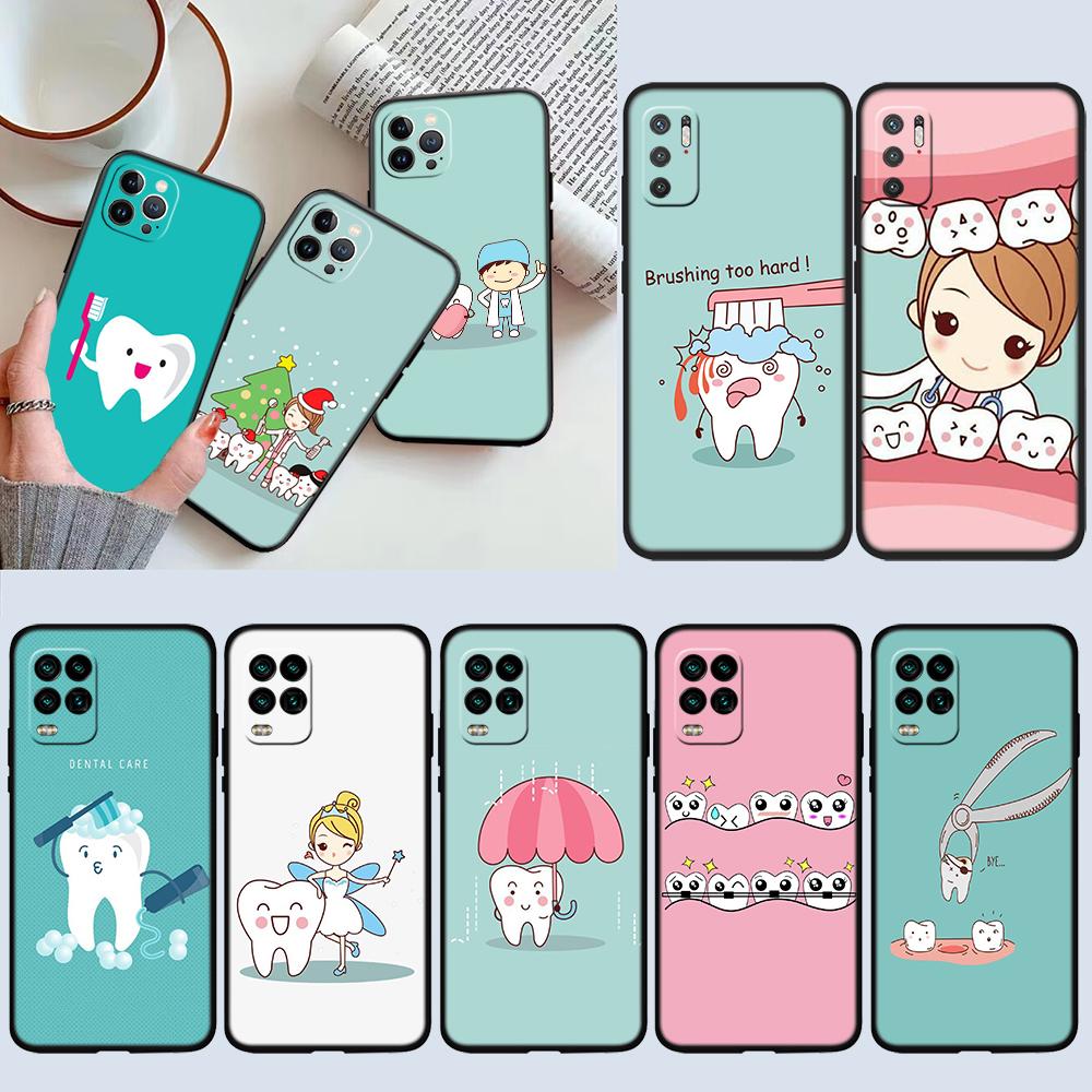 NH43 Teeth Dentist Tooth Phone Case for OPPO A40 A60 A80 A15 A16 A16K A12 A17 A17K A54 A54S A53 A53S A55 A56 A57 A98 F23