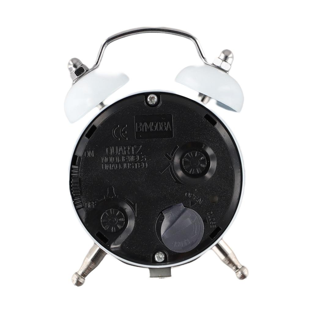 A Little Sound Alarm Clock Classic Double Bell Metal Main Body PVC Clock Face
