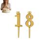 10 Pcs Reusable Number Birthday Candle Holder Set Digital Birthday Cake Candle Holder Stand Plastic Cake Toppers for Parties Wedding Anniversary