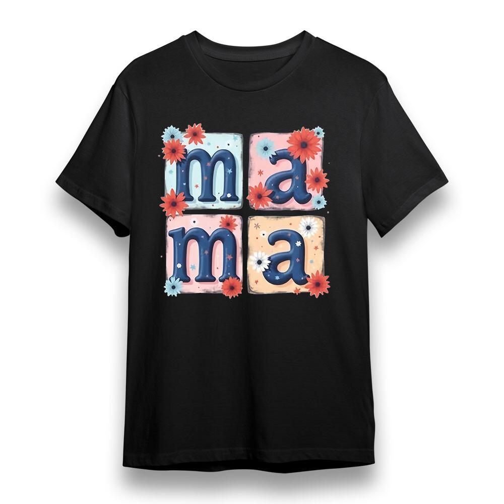 

Women s Plus Size T-shirt With MaMa Code Graphic Unisex Black 100% Cotton Tee M