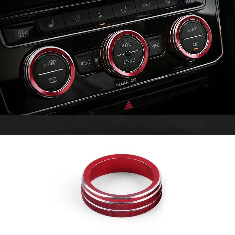 Auto Car AC Control Ring Trim Cover Car Interior Accessories For VW Tiguan Atlas T-roc Ateca FR Passat B8 Variant 2017-2019
