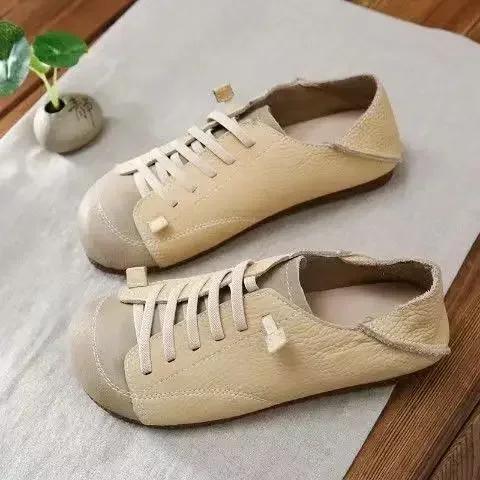 Mokassin Damenschuhe Halbschuhe Flacher Boden Schnürer Loafer Damen Freizeit Outdoor Faulenzer Schuhe Leichte Einfarbige Flache Schuhe