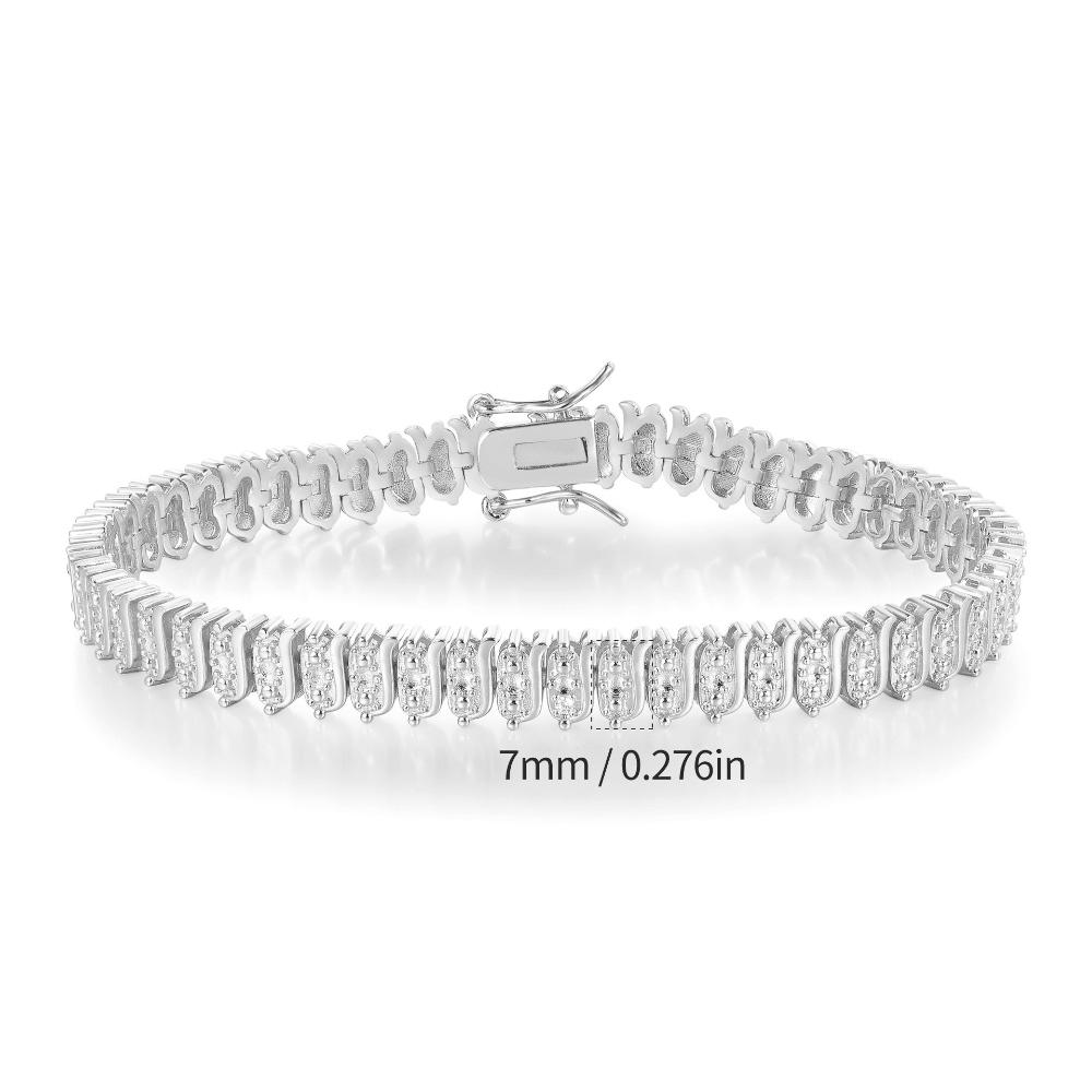 Copper Tennis Bracelet Fashion Design Trend Hollow Jewelry Amazon Explosion Panyu Jewelry Source Factory Wholesale