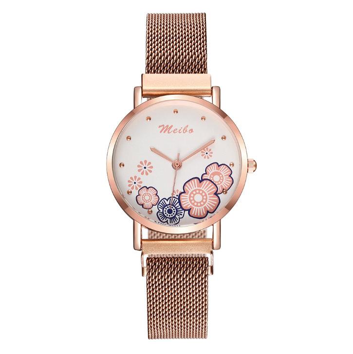 Orologio da Donna Meibo, Orologio Milanese Pigro Stampato Con Magnete