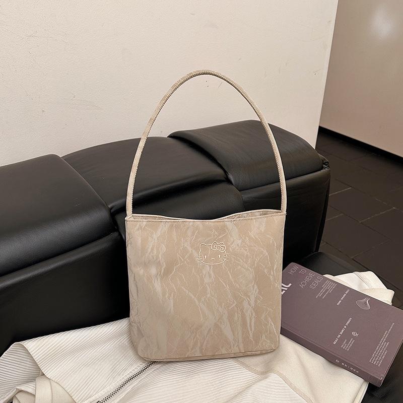 Korean Style Large Capacity Bucket Tote Bag - Simple Shoulder Bag for Women, New Fashion Commuting Accessory