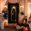 2D Halloween Haunted Girl Door Banner, Scary Spooky Party Decor