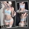 Sex Underwear Passion Seduction Set Lace Open Pearl Panties Free Three-Point Sexy Perspective Uniform