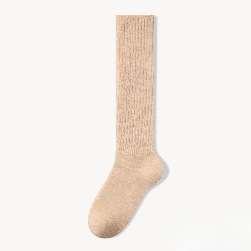 Grey Pile Socks - Trendy, Simple, Warm Long Socks for Autumn and Winter, with Added Padding and Thickened Design for A Comfortable Fit on The Feet.