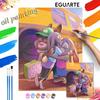 Zootopia Family Hug Oil Painting Kit, Hand Painting Canvas DIY Home Decor