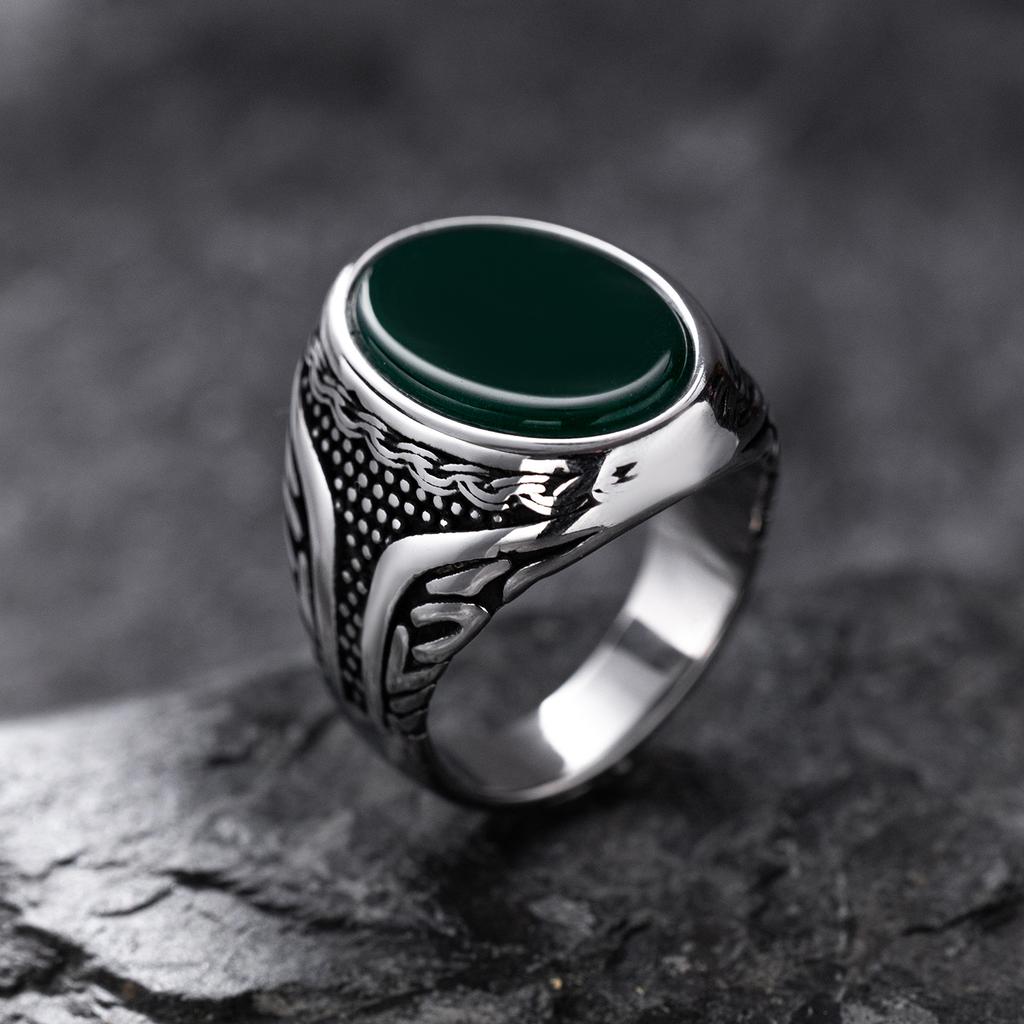 Vintage-Inspired Men's 316L Stain Steel Ring  for Men Multicolor, Able Origin Design