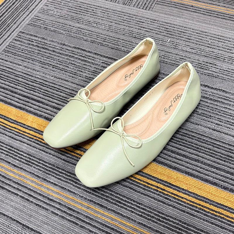 Fashion Fashion Butterfly-Knot Ladies Flats With Shoes Casual Female Soft Footwear Shallow Ballet Flats Slip On Shoes For Women