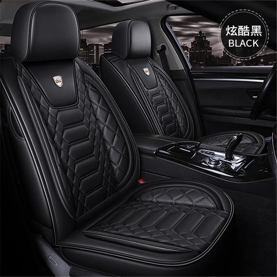 Heavy New Design Luxury Breathable Rhombus Plaid Leather PU Leather 6D Car-styling Auto Universal Car Seat Covers...