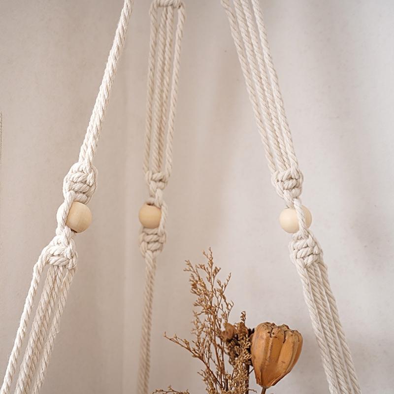 Triangle Shelves Wall Decoration Macrame Wall Shelf Home Plant Hanger Candle Holder For Dorm Bedroom Decoration