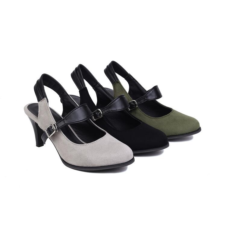 

Летние сандалии Baotou на низком каблуке 2024, женские большие