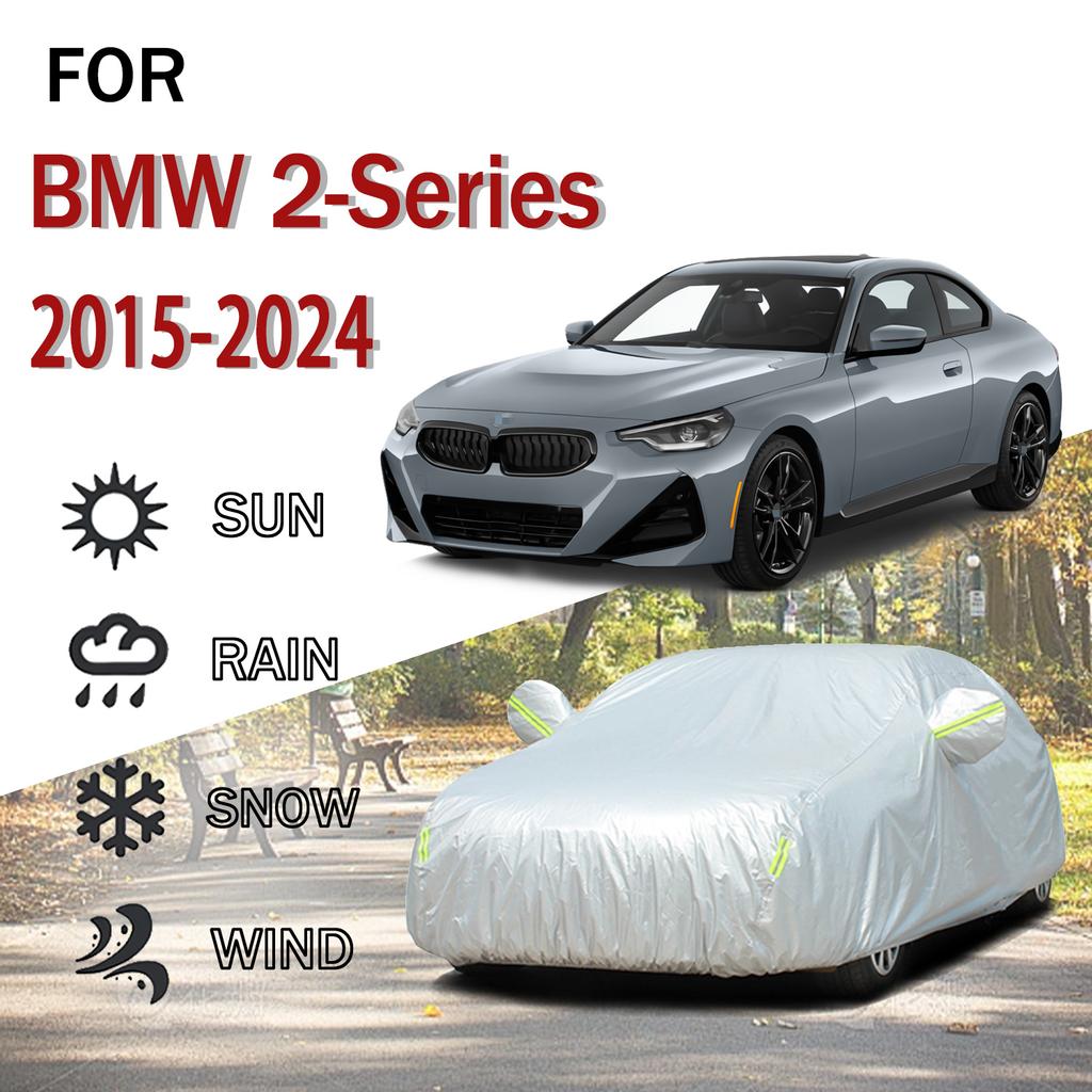 Für BMW 2er 2015-2024 Außenschutz Voll 190T Autoabdeckungen Schneeschutz Sonnenschutz Staubdichte Abdeckung Autozubehör außen