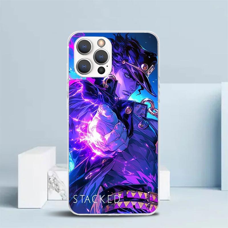 JoJo's Bizarre Adventure Kujo Jotaro Phone Case For IPhone 16 17 Air 16E 15 14 Plus 13 Mini 12 11 Pro Max 7 8 + SE 2020 Soft TPU