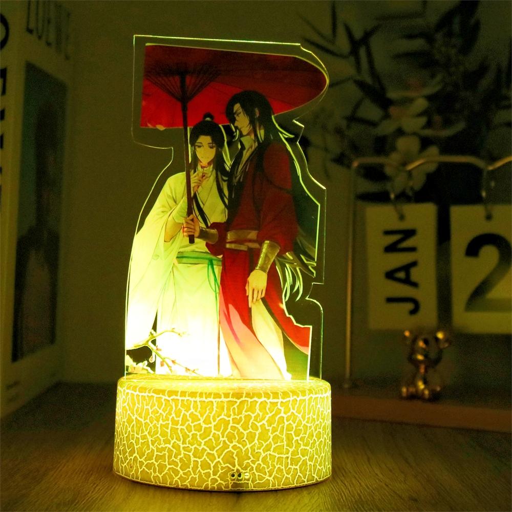 Tian Guan Ci Fu 3D-Lampe, Anime-Figuren, LED-Nachtlicht, 16 Farben, RGB, Smart-Touch, Zimmer, Kinderzimmer, Atmosphäre, Dekoration, Geschenk
