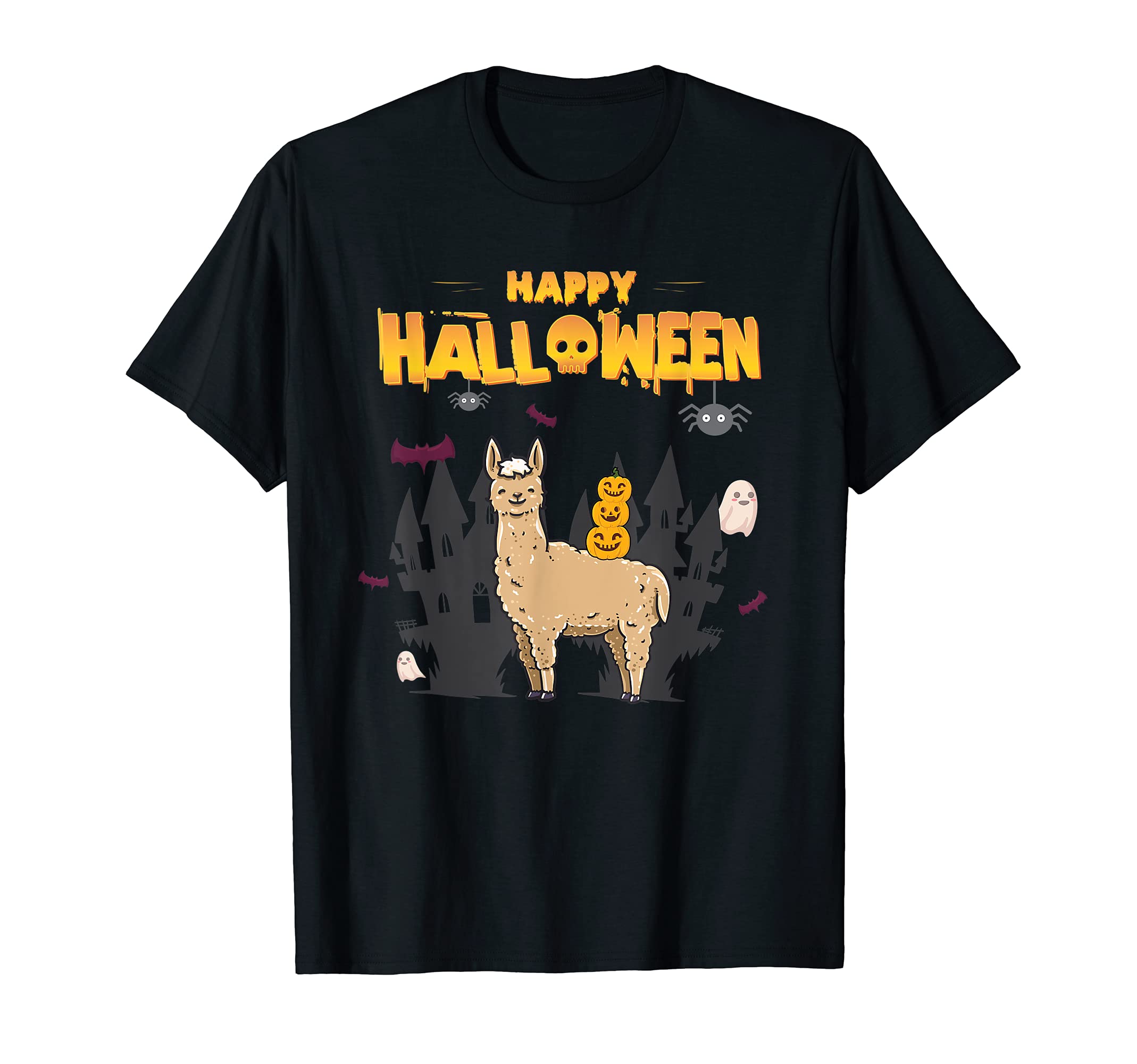 

Футболка с дизайном костюма альпаки Happy Halloween