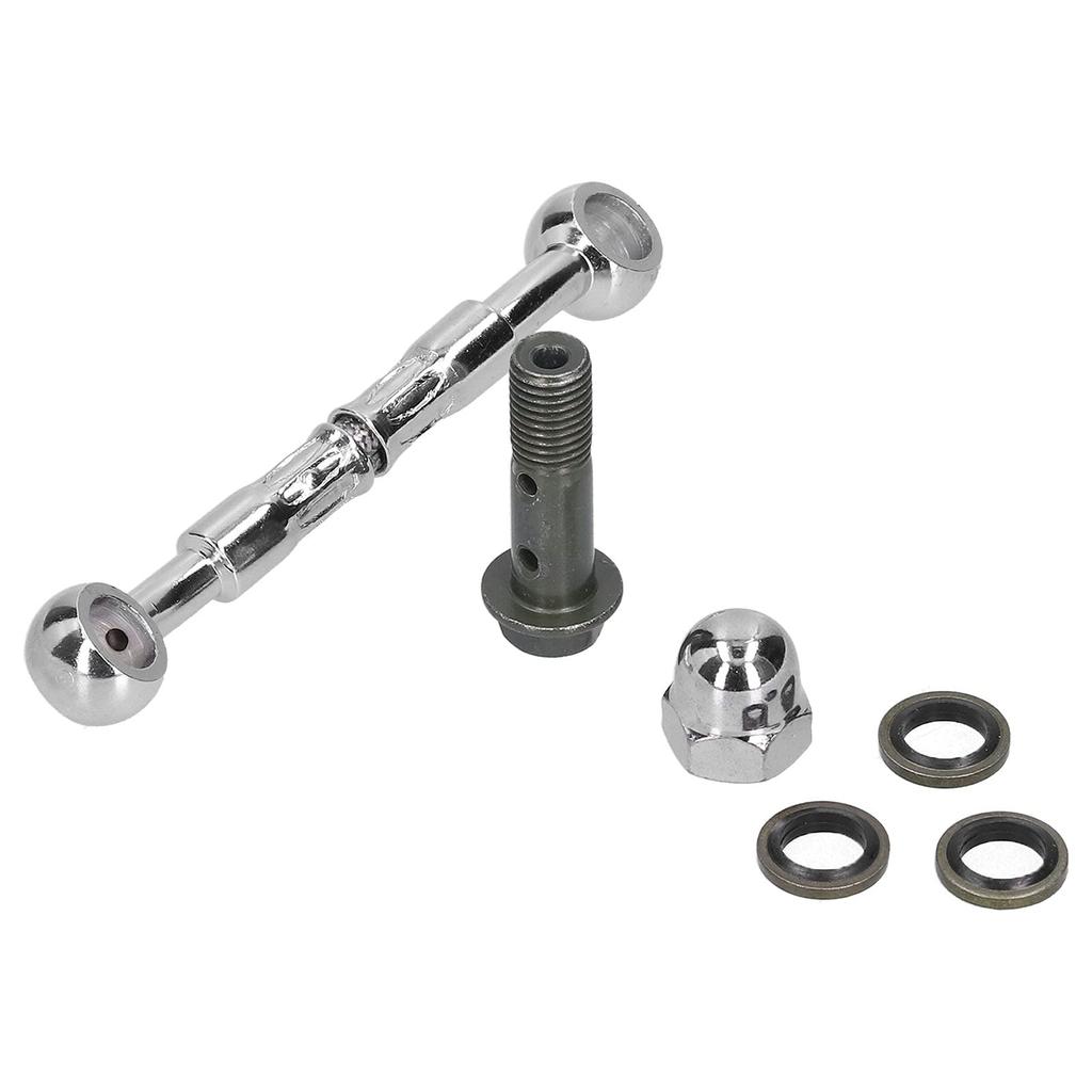 Hydraulic Hose Extension Connector Motorcycle Parts 108mm Length Brake Hose Extender Abrasion Resistant with Nut Steel Material Motorcycle Brake Hose