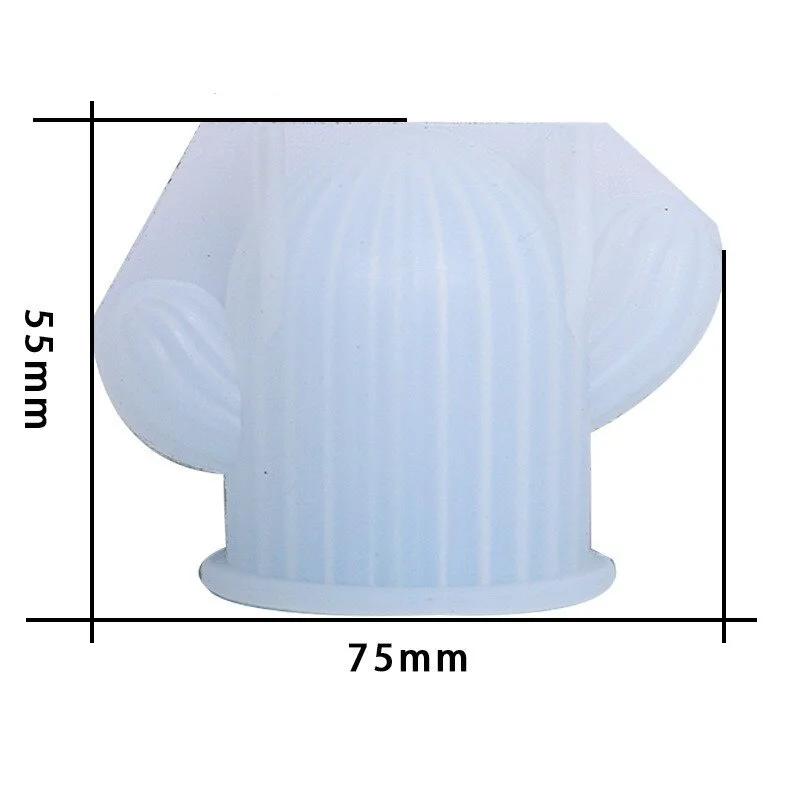 Mini Cactus Shape Candle Silicone Mold Handmade DIY Desktop Decoration Gypsum Resin Aromatherapy Thicken Candle Silicone Mould