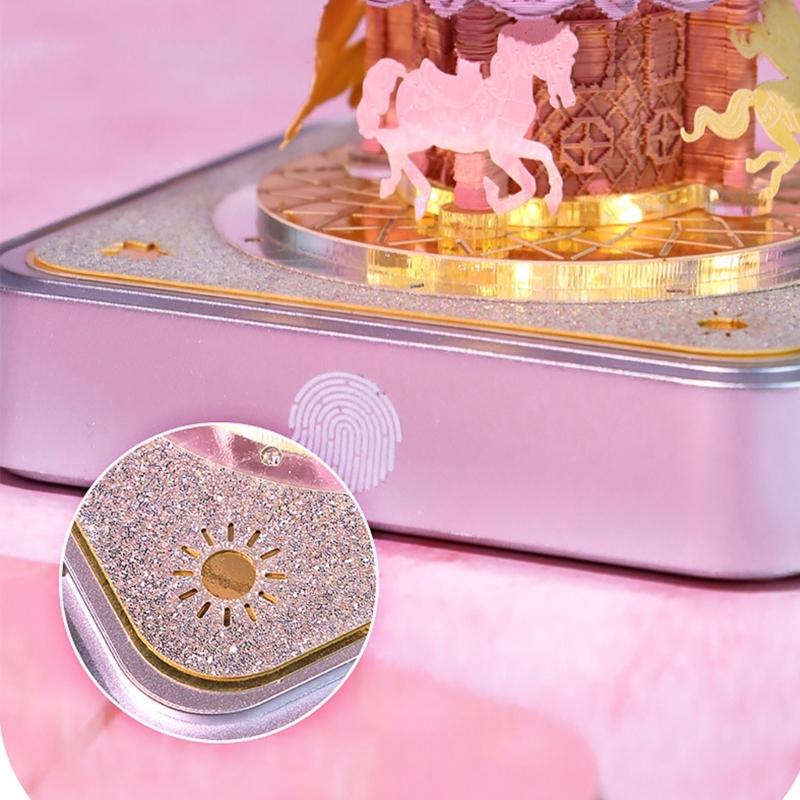 2025 Desk Calendar With Light, 3D Paper Sculpture Calendar Note Pad Carving Art Notepads with 2025 Timepiece Calendar